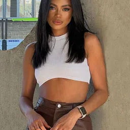 StyleCast x Revolte Solid Bralette Crop Top-image-27
