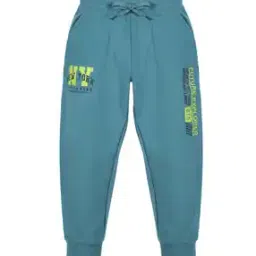 Boys Typographic Print Joggers with Drawstrings-image-1