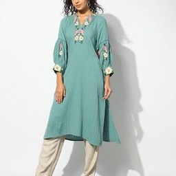Women Floral Embroidered Straight Kurta-image-42