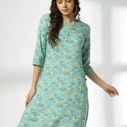 Women Printed Straight Kurta-image-7