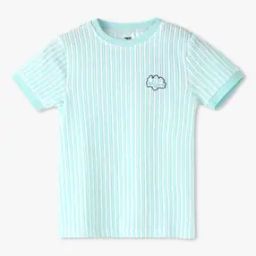 Boys Vertical Striped Relaxed Fit Crew-Neck T-Shirt-image-78