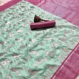 Women Floral Print Paithani Silk Saree-image-49