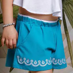 Girls Floral Print Regular Fit Shorts-picture-53