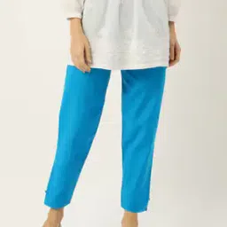 Women Flat Front Straight Fit Pants-image-55