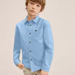 Boys Regular Fit Shirt with Spread Collar-image-8
