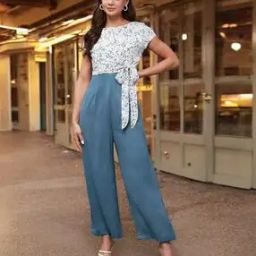 Polyester Floral Jumpsuit-image-43
