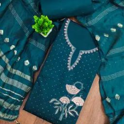 Women Embroidered Unstitched Dress Material with Dupatta-image-69