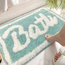 Typographic Pattern Antiskid Bathmat 23" x 16"-40