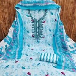 Women Floral Print Unstitched Dress Material-image-18