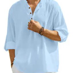 Men Regular Fit Kurta with Mandarin-Collar-image-9