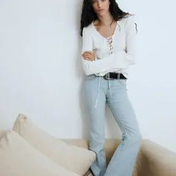 Low Rise Flared Jeans-image-67