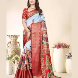 Kalamkari Digital Print Saree-image-34