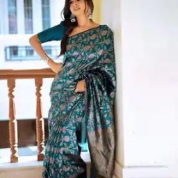 Women Art Silk Traditional Saree With Blouse -image-60