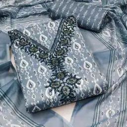 Embroidered 3-Piece Unstitched Dress Material-image-86