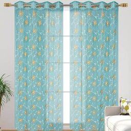 Floral Sheer Window Curtains-44