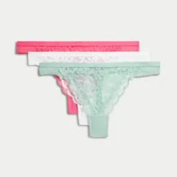 3-Pack All Over Lace Thongs-image-51