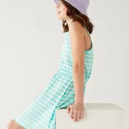 Girls Striped Fit & Flare Dress-picture-21