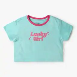 Girls Typographic Print Regular Fit Round Neck T-Shirt-image-26