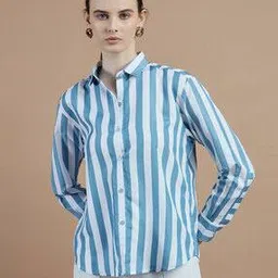 Women Regular Fit Mandarin Collar Shirt  -image-88