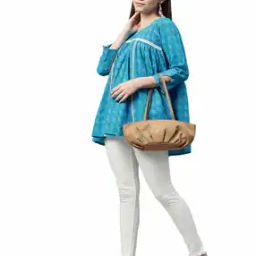 Women Cotton Loose Fit Round Neck Top-picture-38