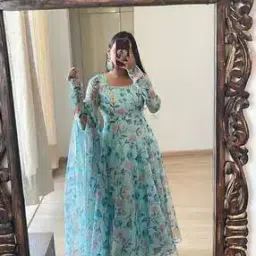 Women Floral Print Fit and Flare Dress-image-6