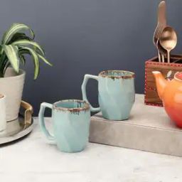 Set of 2 Hexagonal Ceramic Mugs-picture-31