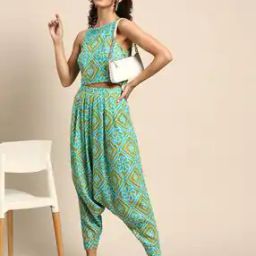 Bandhej Print Top & Dhoti Set-image-59