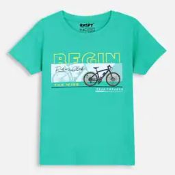 Boys Typographic Print Regular Fit T-Shirt-image-99