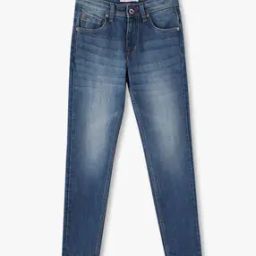 Boys Mid-Wash Regular Fit Jeans-image-20