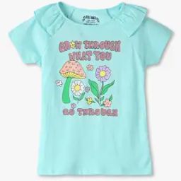 Girls Graphic Print Relaxed Fit Round-Neck T-Shirt-image-31