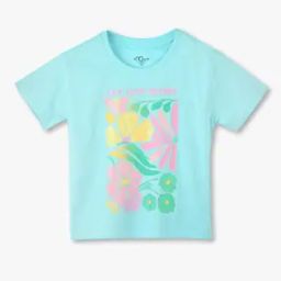 Girls Floral Print Regular Fit Crew-Neck T-Shirt-picture-44