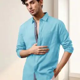 Men Regular Fit Shirt with Spread Collar-image-76