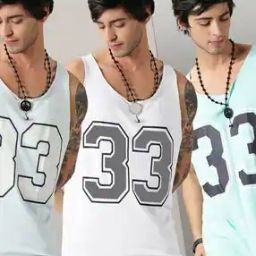 Men Pack of 3 Numeric Print Vests-image-14