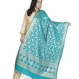 Floral Print Dupatta with Tassels-0