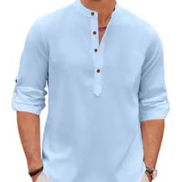 Men Mandarin Collar Short Kurta-image-60