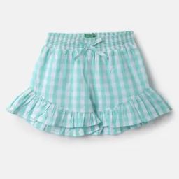 Checked Shorts with Ruffle Accent-picture-36