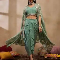 Women Paisley Woven 3-Piece Skirt-Suit Set-picture-24