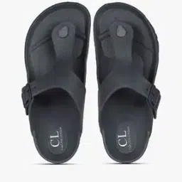 Brand Print Sandals with Buckle Accent-46