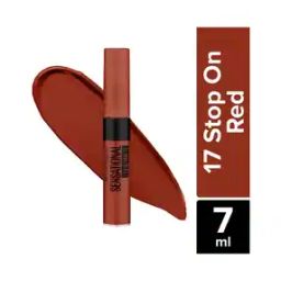 Sensational Liquid Matte Lipstick - 17 Stop On Red-image-34