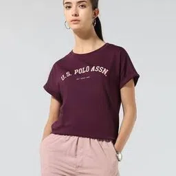 u.s. polo assn. Women Regular Fit Crew-Neck T-Shirt-picture-41