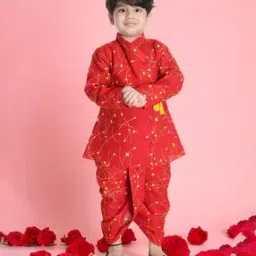 new gen Boys Printed Kurta Dhoti Set-picture-17