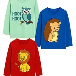 actlive Boys Pack of 3 Graphic Print Regular Fit Sweatshirts-picture-18