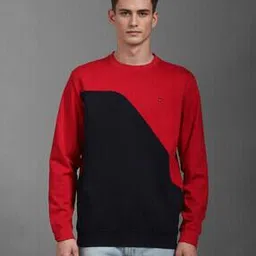 louis philippe Men Colourblock Regular Fit Crew-Neck Sweatshirt-picture-28