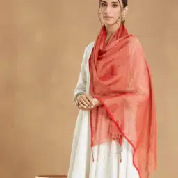 fabindia Women Handwoven Stole with Tassels-picture-20