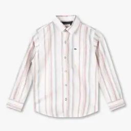 Boys Striped Slim Fit Shirt with Patch Pocket-image-53