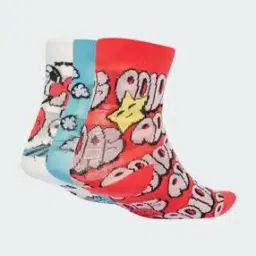 Boys Pack of 3 LK F Graphic Print Ankle-Length Socks-image-77