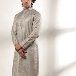 Woven Motif Slim Fit Kurta-image-56