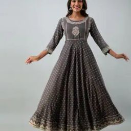 Floral Print A-line Dress-image-3