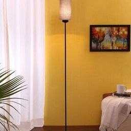 Cotton Shade with Iron Floor Lamp-36
