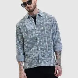Men Printed Relaxed Fit Shacket-picture-50